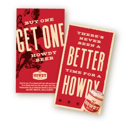 Buy One Get One Howdy promo cards